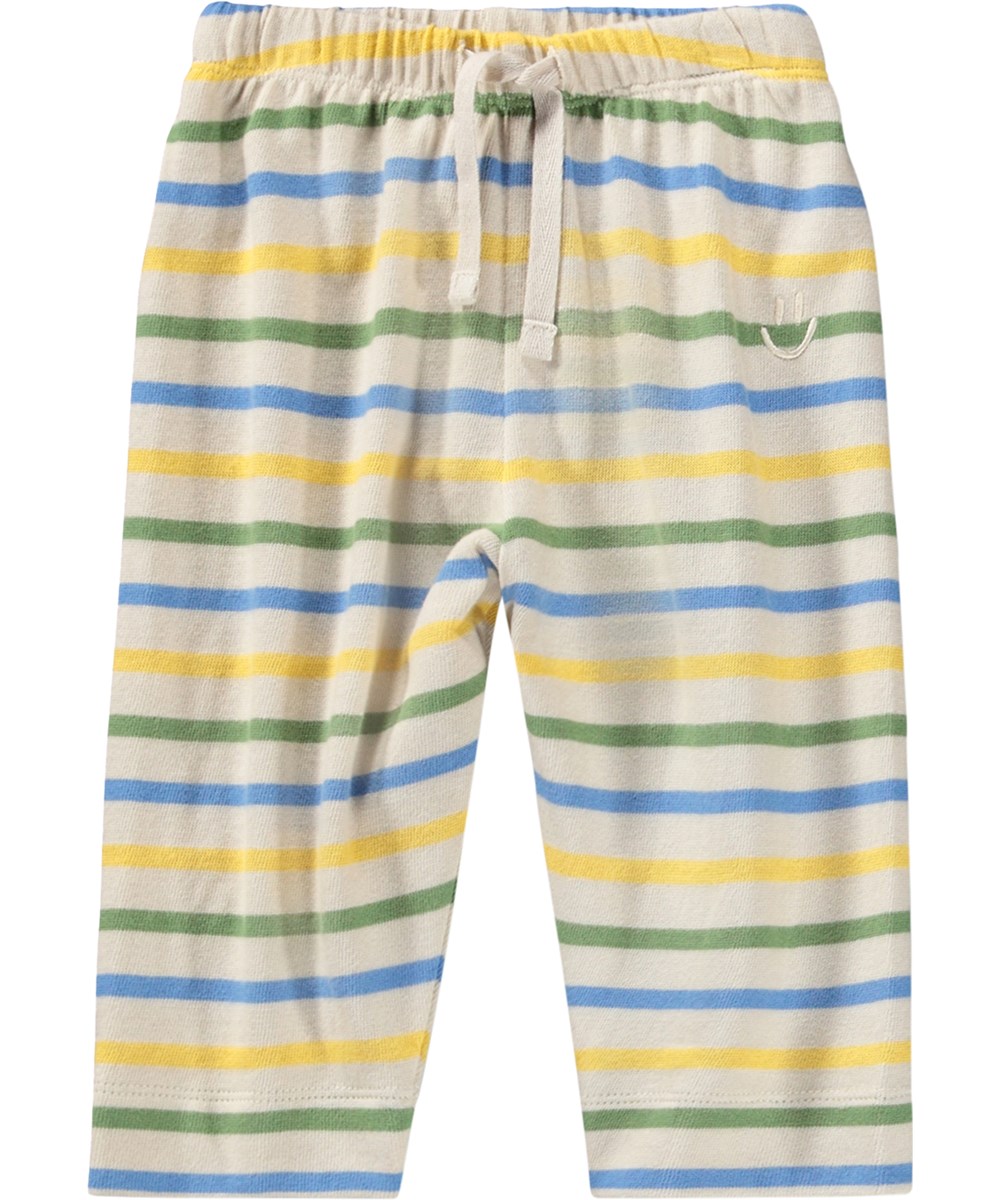 Saxon - Multiple Stripe - Soft, multicoloured trousers for the little ones made of organic cotton with stripes 
