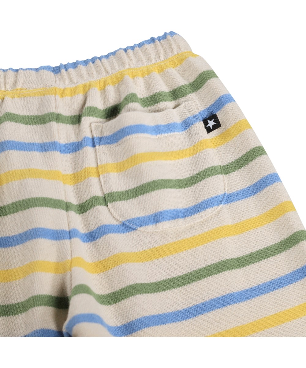 Saxon - Multiple Stripe - Soft, multicoloured trousers for the little ones made of organic cotton with stripes 