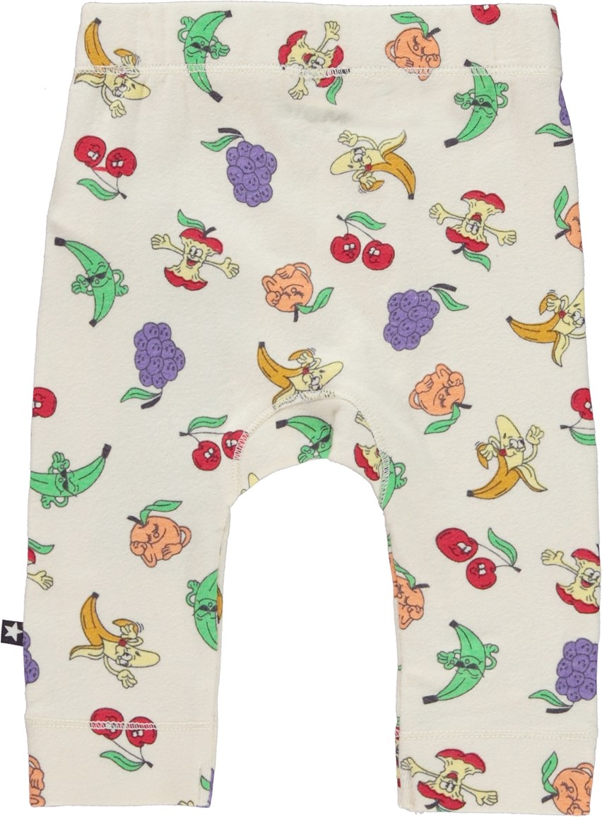 Seb - Trutti Frutti - Beige baby trousers with fun fruit