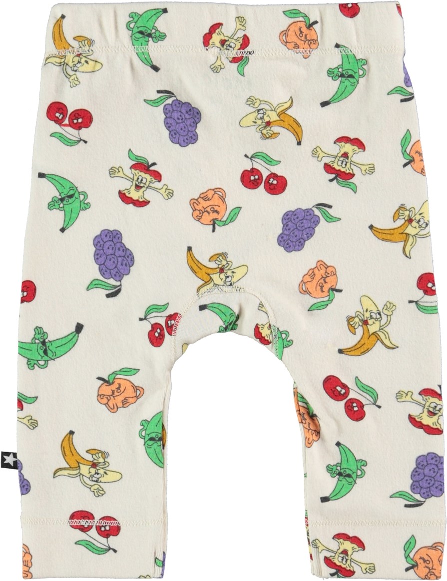 Seb - Trutti Frutti - Beige baby trousers with fun fruit