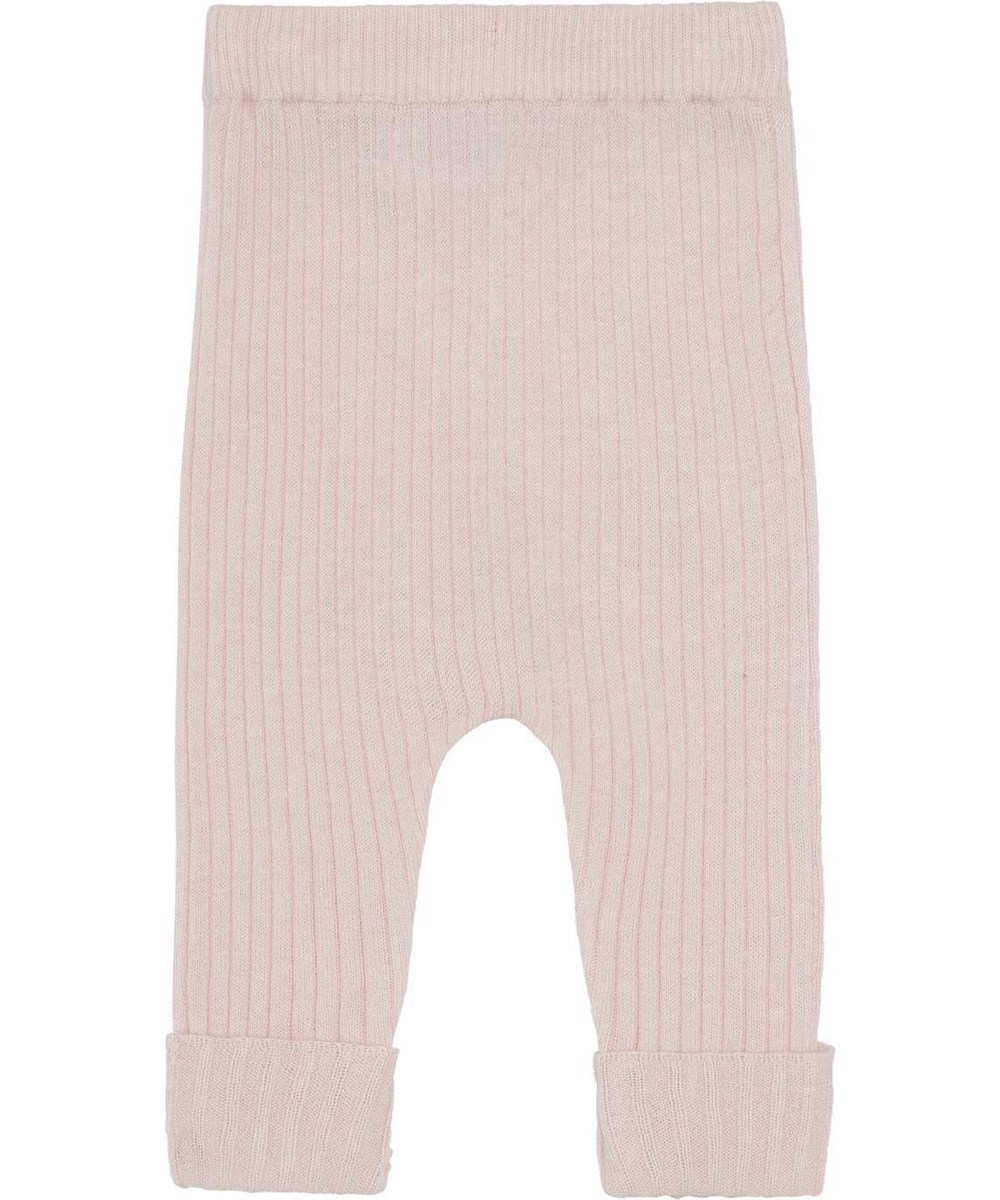 Shadow - Powder - Light rose rib knit trousers