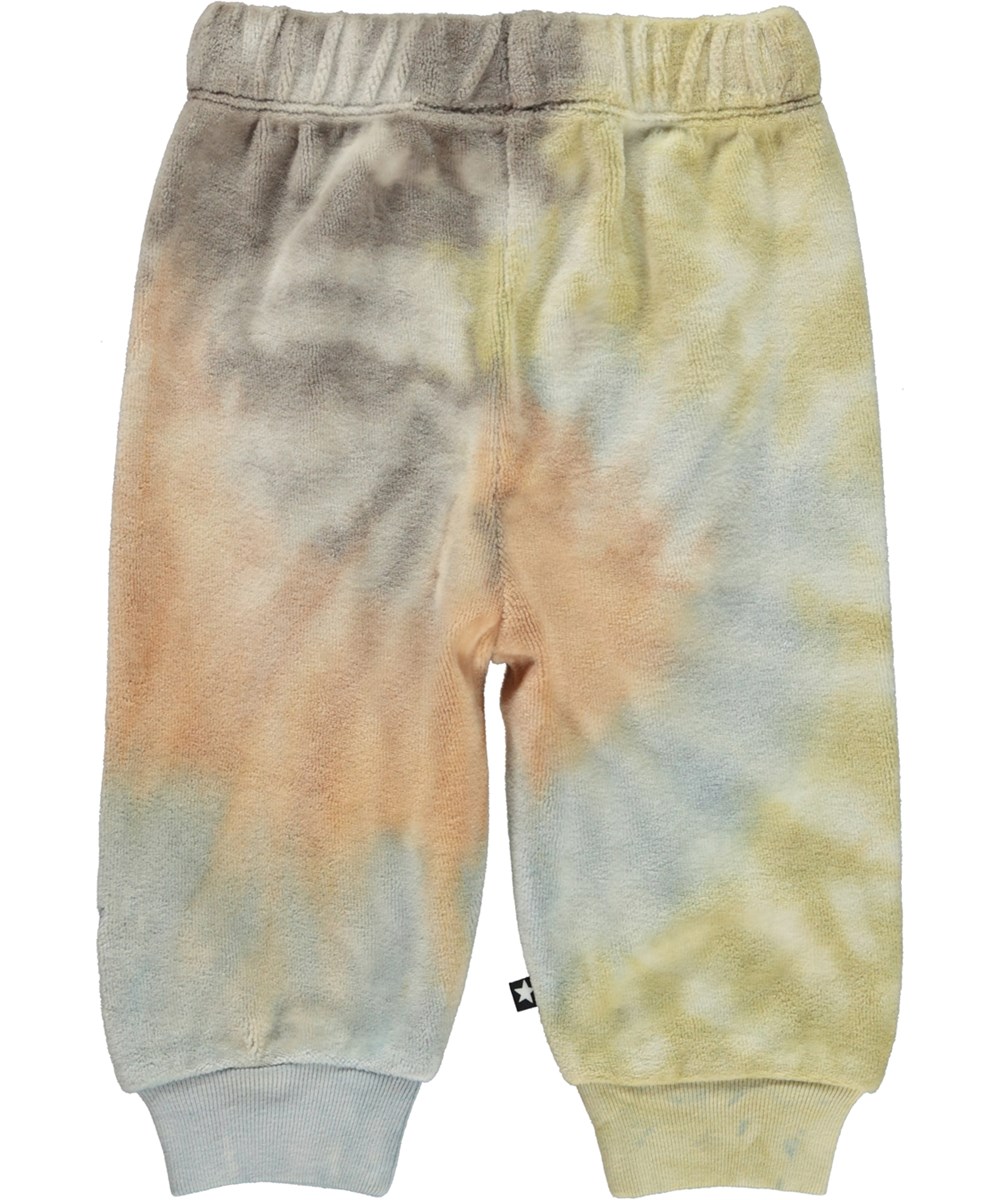 Simeon - Soft Tie Dye - Velour baby sweatpants with tie-dye