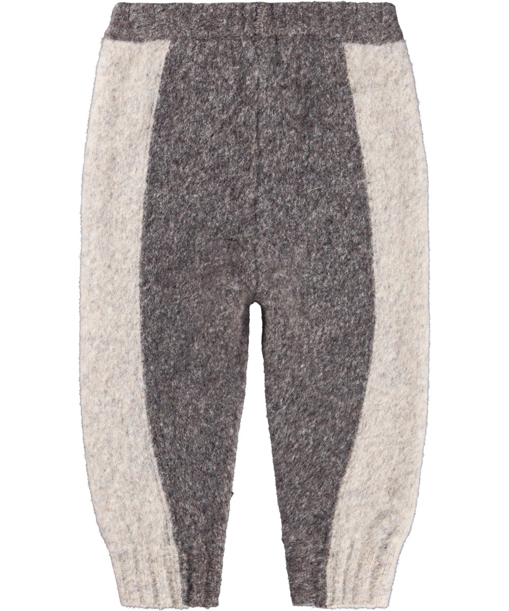 Simmer - Echo Melange - Grey pants for the little ones made of a soft wool blend.