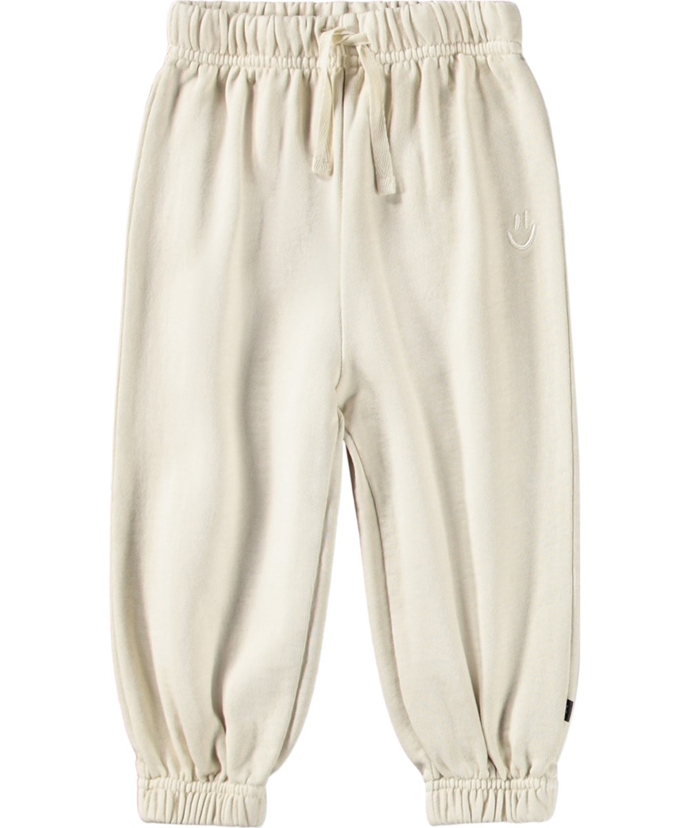 Simon - Summer Sand - Soft, white sweatpants for the little ones made of organic cotton 