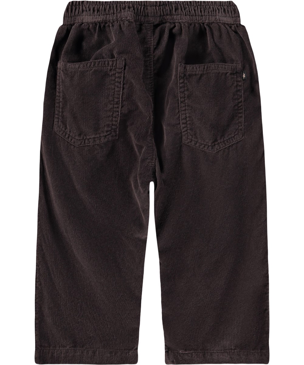 Sois - Dark Cocoa - Dark brown corduroy pants for the lillte ones made of organic cotton.