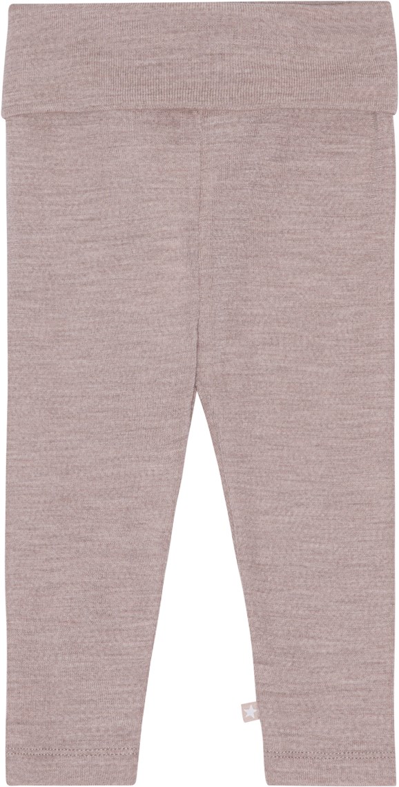 Sting - Rose Melange - Rose baby leggings in Merino wool