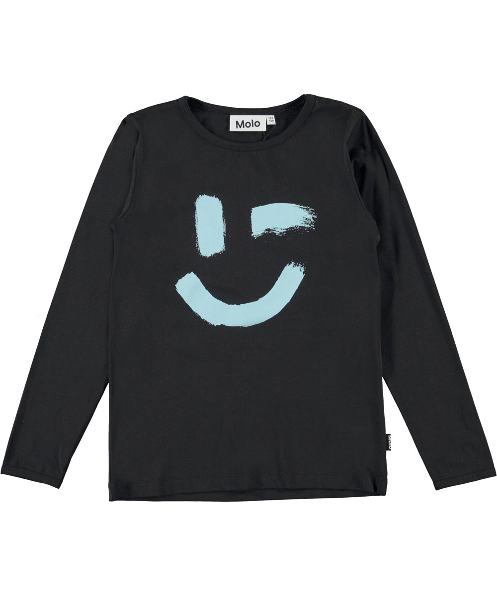 Luve - Black - Nachtwäsche in dunkelblau mit Smiley