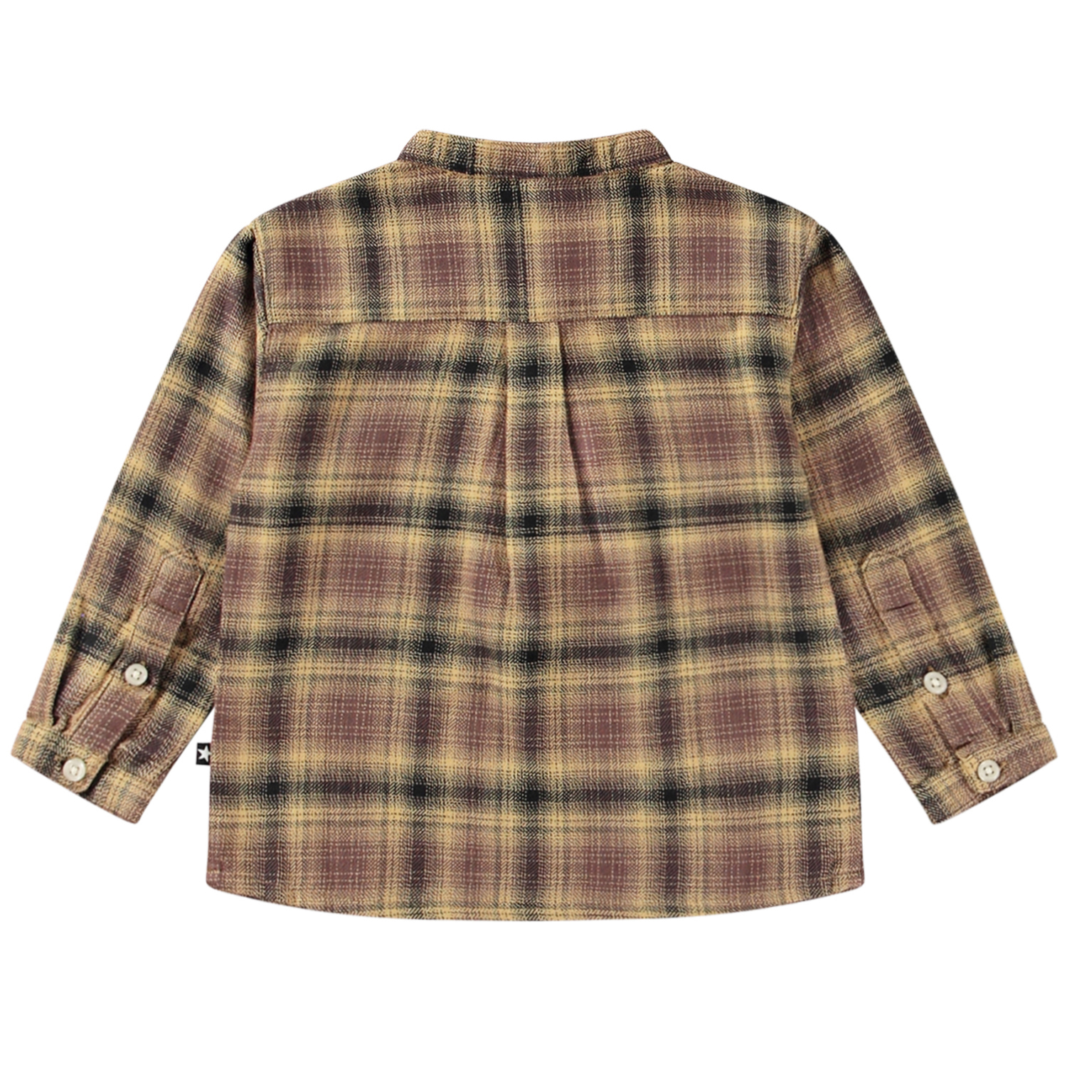 【BAON】[unisex] Tonal Check Collar Over Shirt Connell Tattersall Check Shirt - Ox Blood