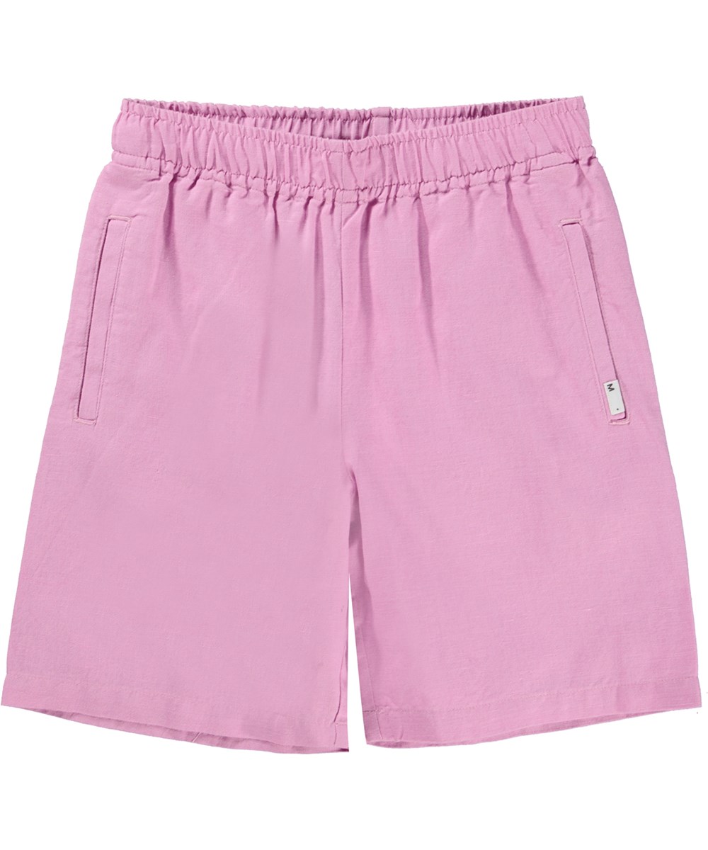 Adi - Wild Orchid - Lilla unisex shorts i hør og bomuld