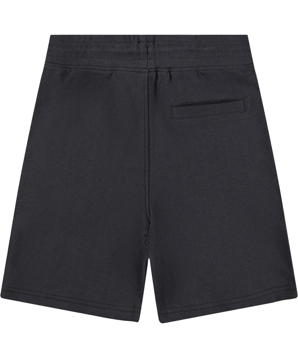 Alw - Black - Black shorts for children made of soft organic cotton jersey