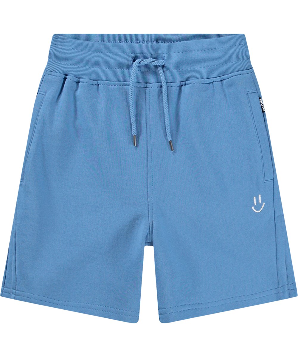 Alw - Blue Tide - Blaue Shorts für Kinder aus weichem Bio-Baumwolljersey