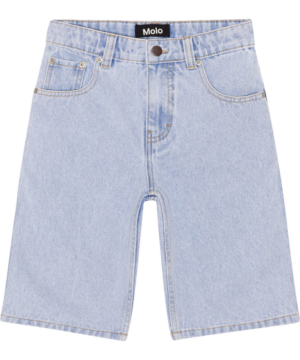 Art - Faded Denim - Light, knee length denim shorts in 50% organic cotton