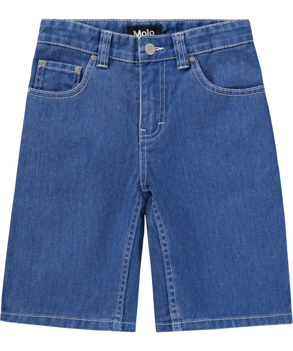 Art - Swell Blue Wash - Blaue, weite Jeansshorts für Kinder aus Bio-Baumwolle