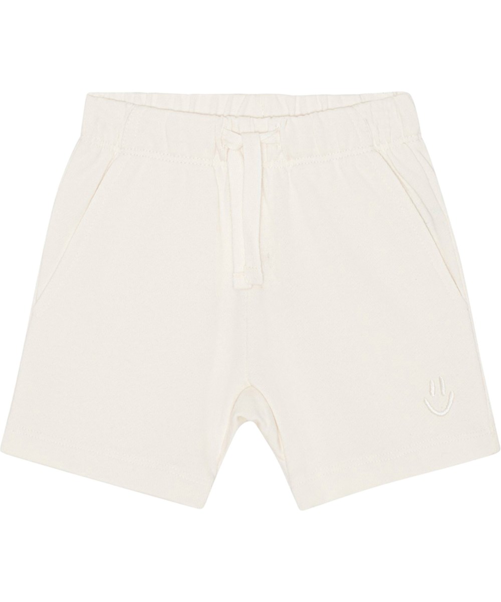 Simms - Sea Shell - Off-white shorts in soft, organic cotton jersey
