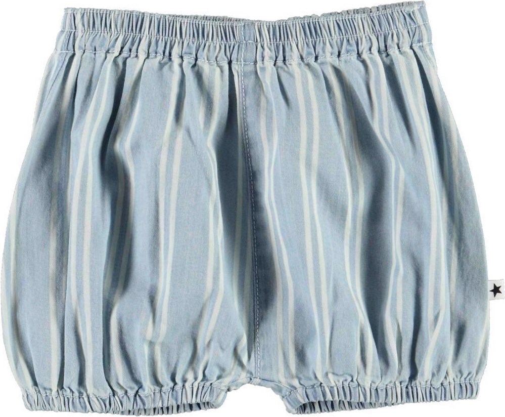 Somos - Striped Chambrey - Light blue striped organic bloomers