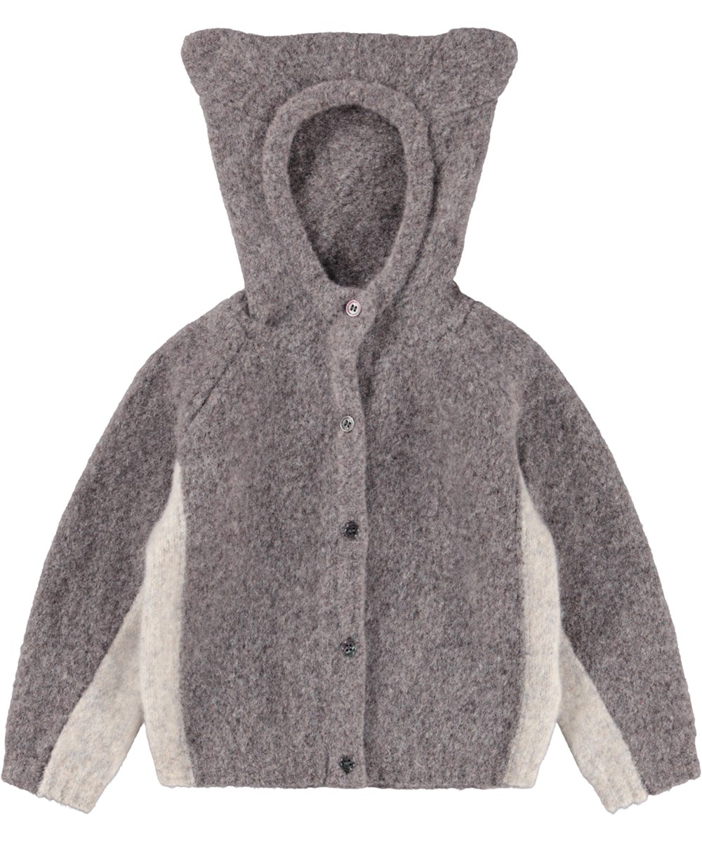 Bash - Echo Melange - Grijze wollen vest voor de kleintjes gemaakt van een zachte wolmix.