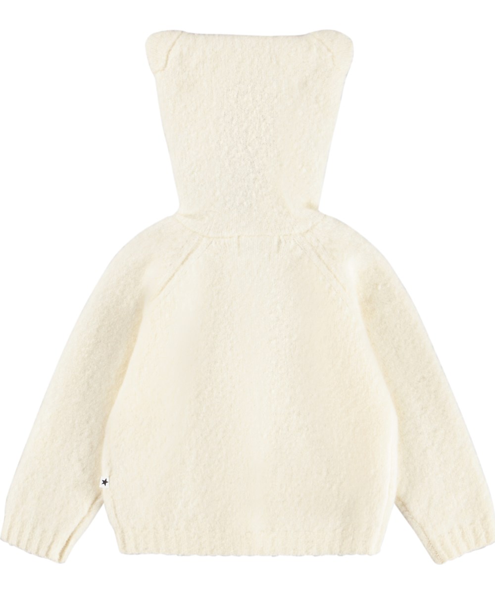 Bash - White Noise - Gebroken witte wollen vest voor de kleintjes gemaakt van een zachte wolmix.