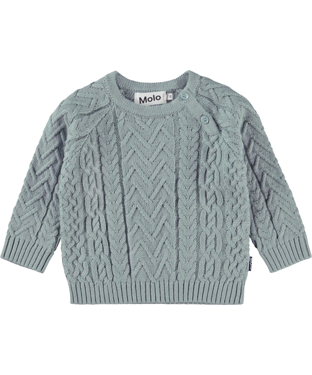 Bjork - Calm Green - Dusty green baby cable knit