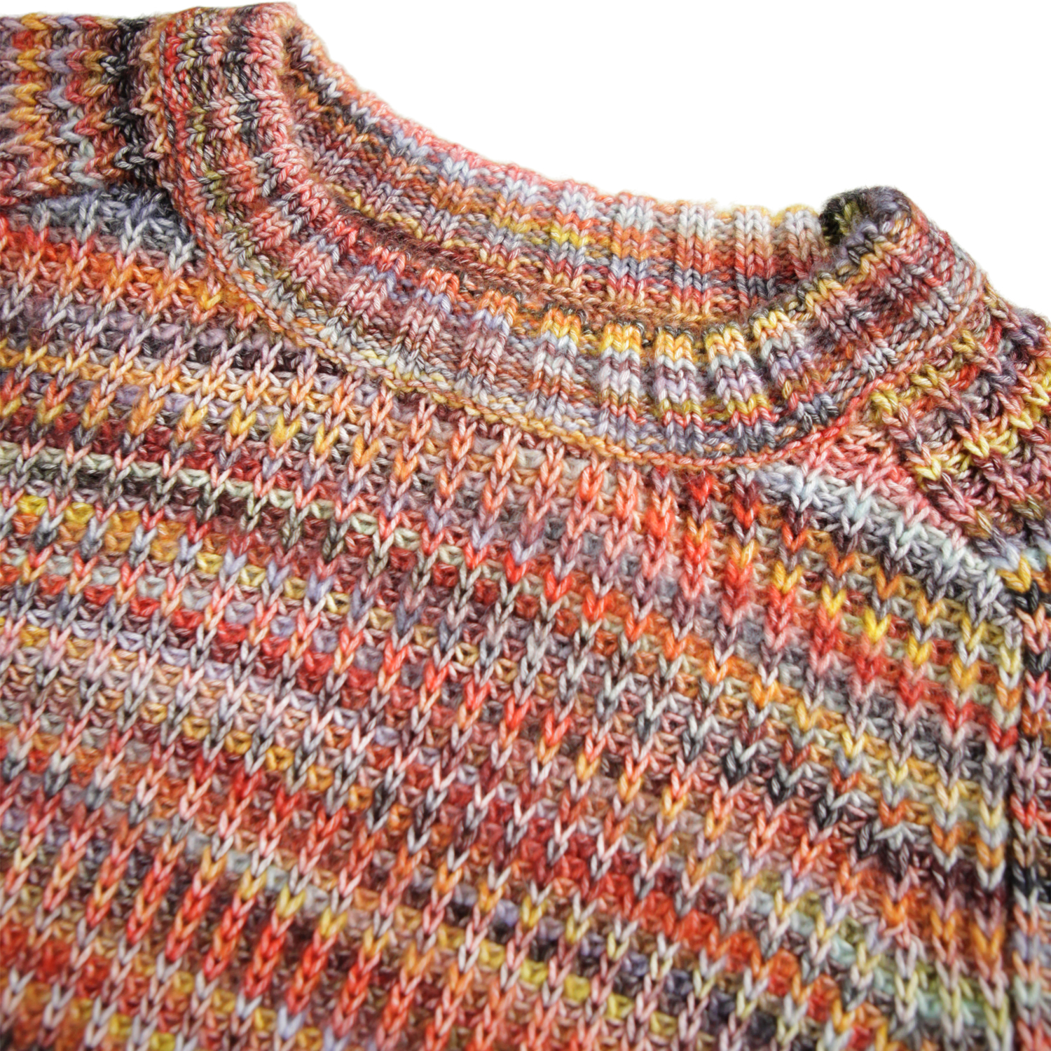 【ALUDE SELECT】bicolor shaggy knit Bosse - Space Dye Vivid - Multicolored knitted sweater for