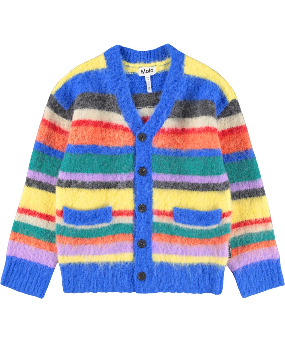 Brutus - Fuzzy Stripe - Fluffy gestreepte kindervest met meerdere kleuren.