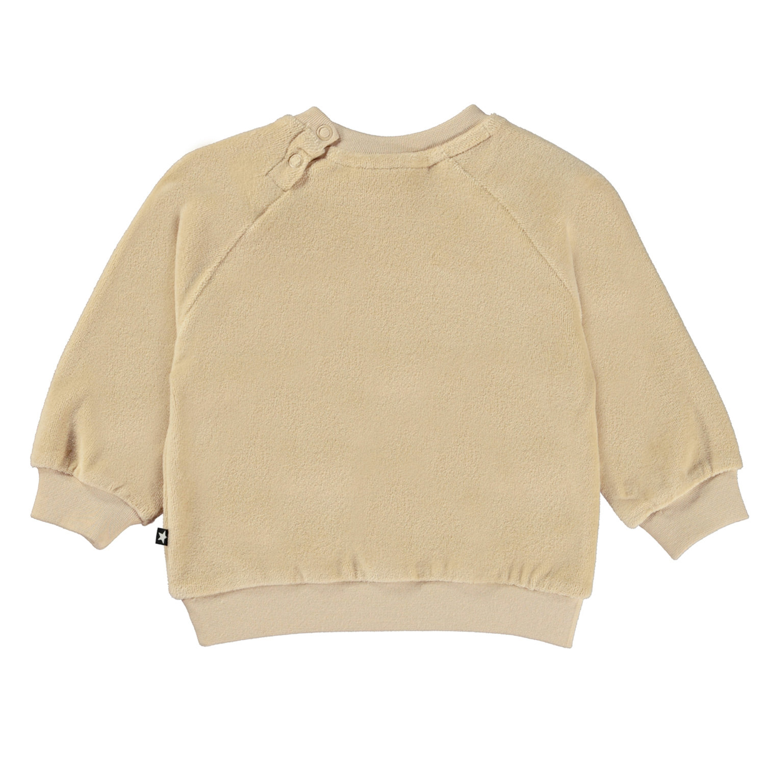 Day - Ridge - Beige organic baby sweatshirt in cotton velour - Molo