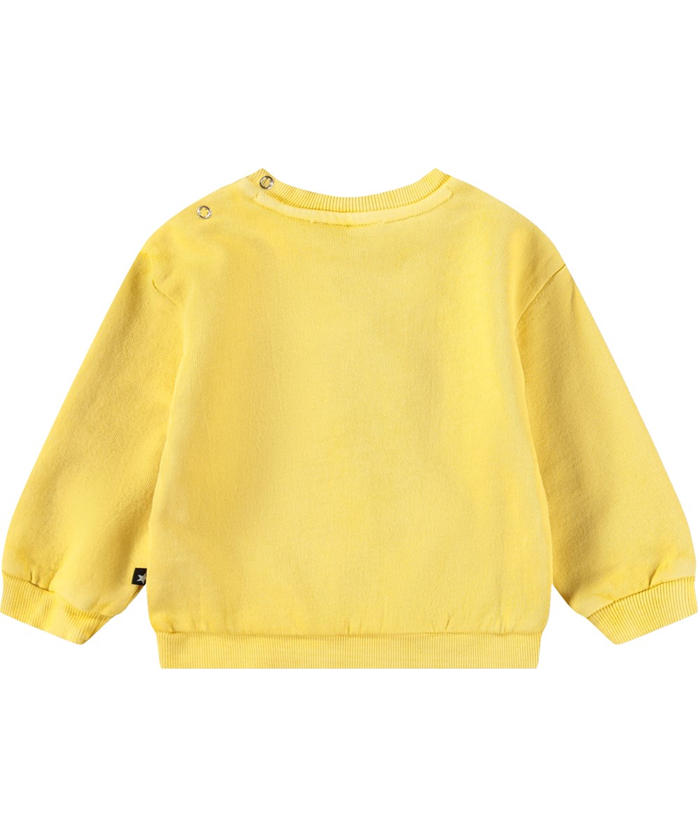 Dear - Sunshine - Soft, yellow sweatshirt for the littel ones made of organic cotton with a music print