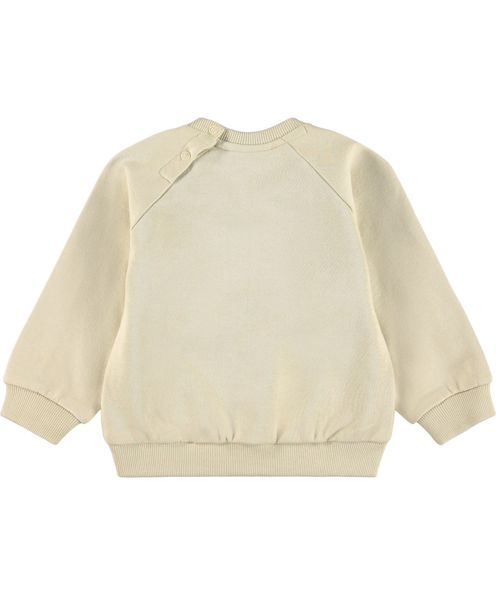 Disc - Doggy Portrait - Beige sweatshirt for the little ones made of soft organic cotton with a dog print on the front.