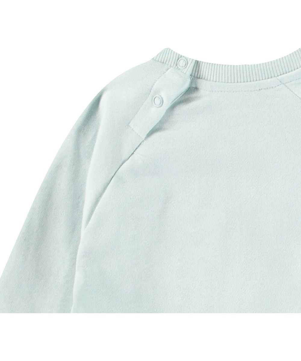 Disc - Koalaty Time - Organic light blue baby sweatshirt with a koala bear print.