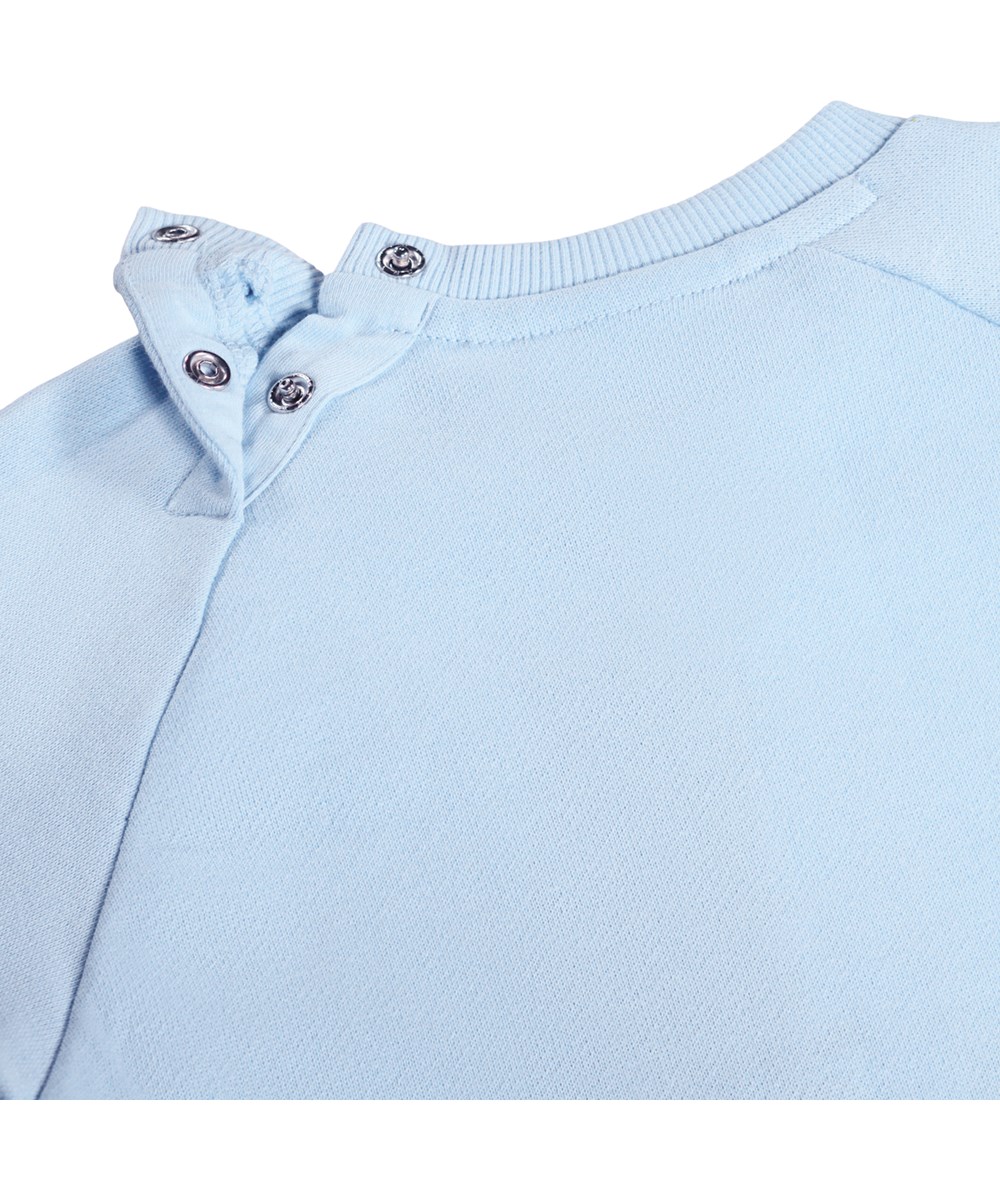 Disc - Meadow Kitten - Soft, blue sweatshirt for the little ones made of organic cotton with a cat print 