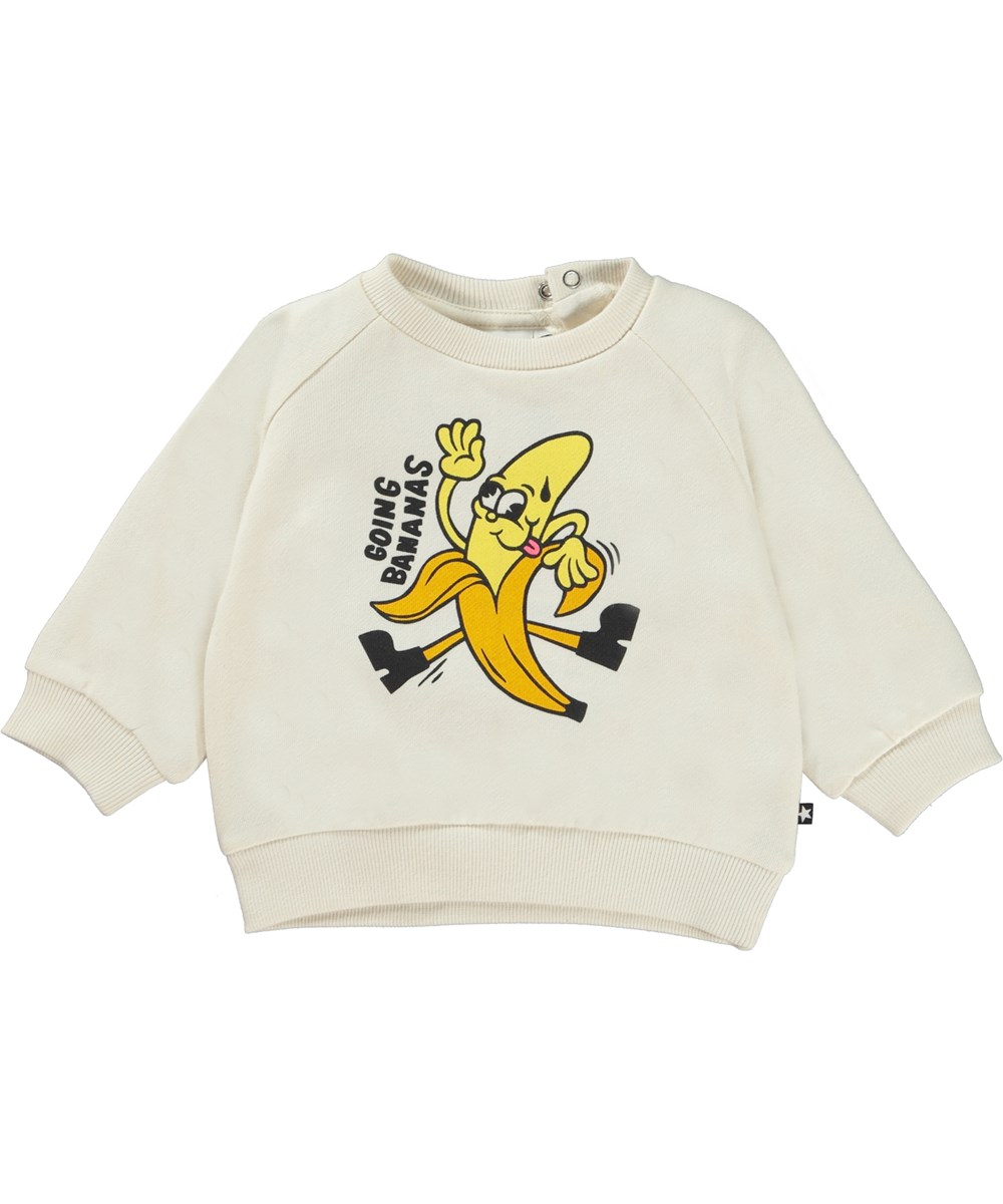 Disc - Naturelle - Baby sweatshirt with banana print