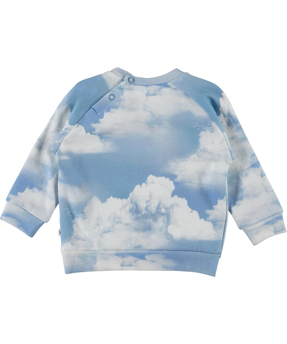 Disco - Clouds - Blue and white tie-dye baby sweatshirt