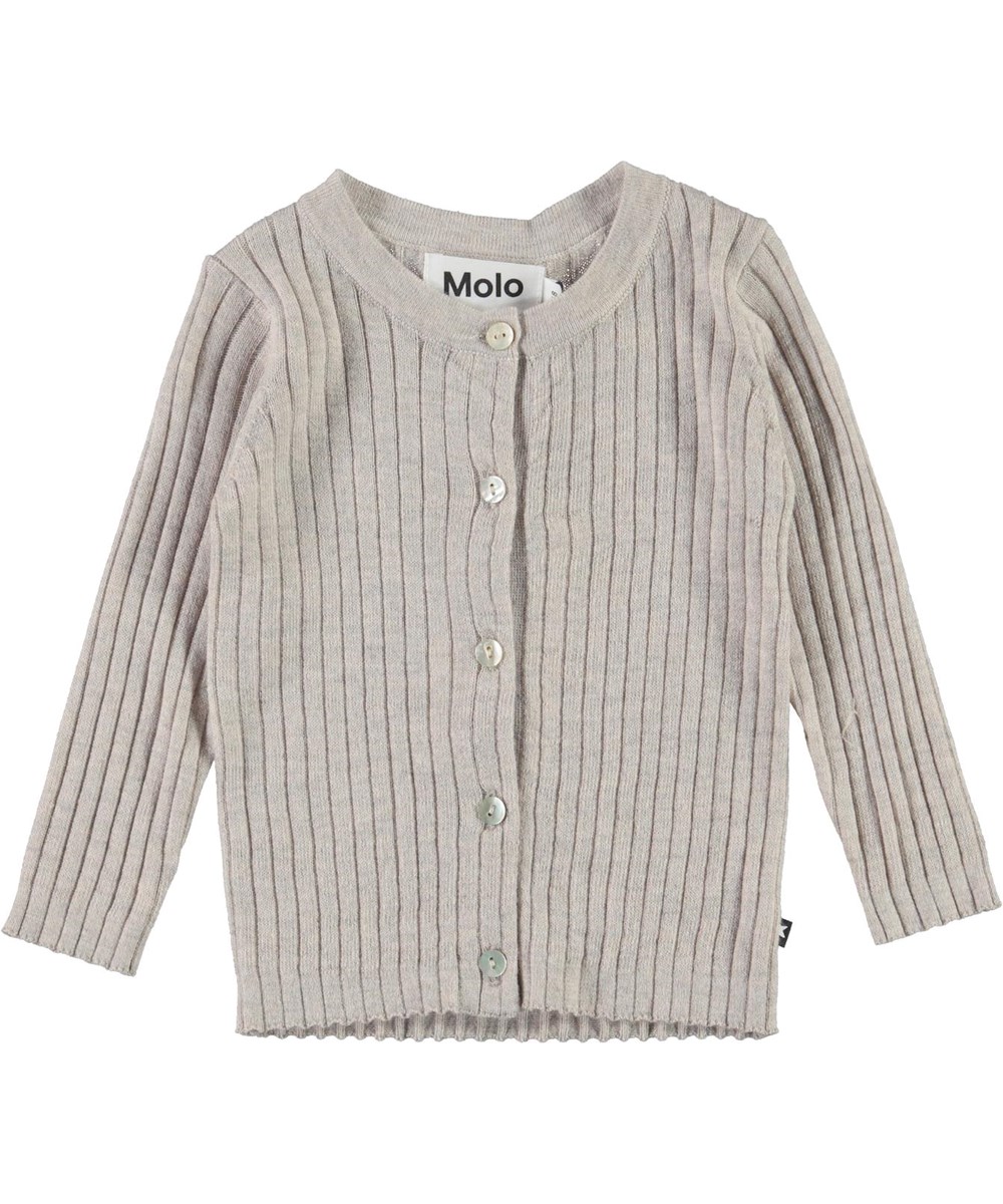 Georgette - Doeskin Melange - Grey baby knit cardigan