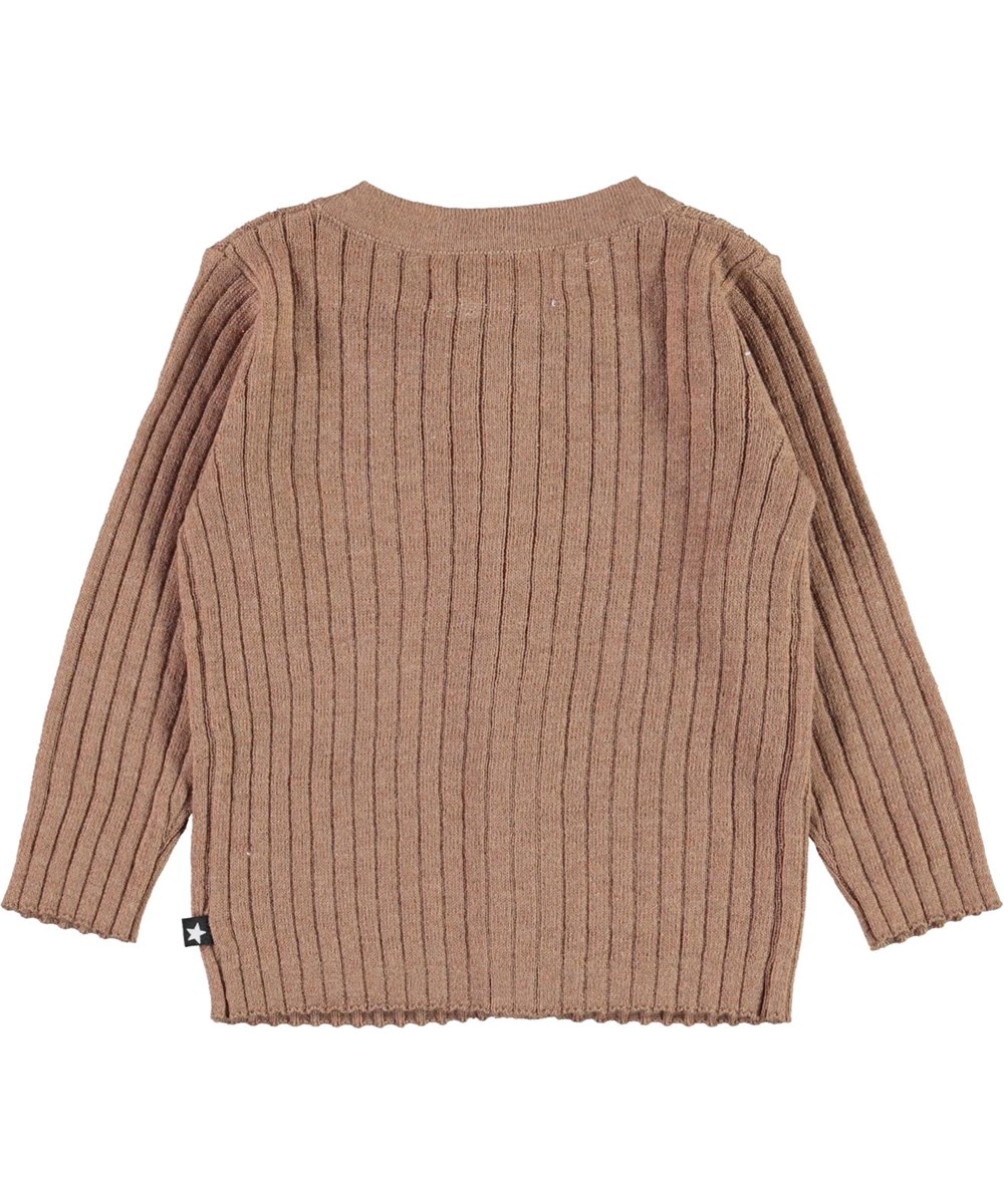 Georgette - Iron - Brown baby knit cardigan