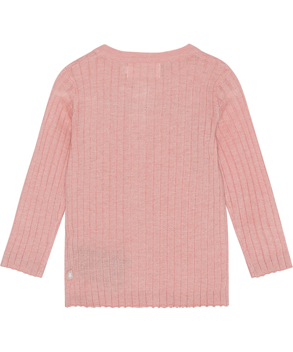 Georgette - Muted Rose - Pink baby cardigan in cashmere/viscose blend