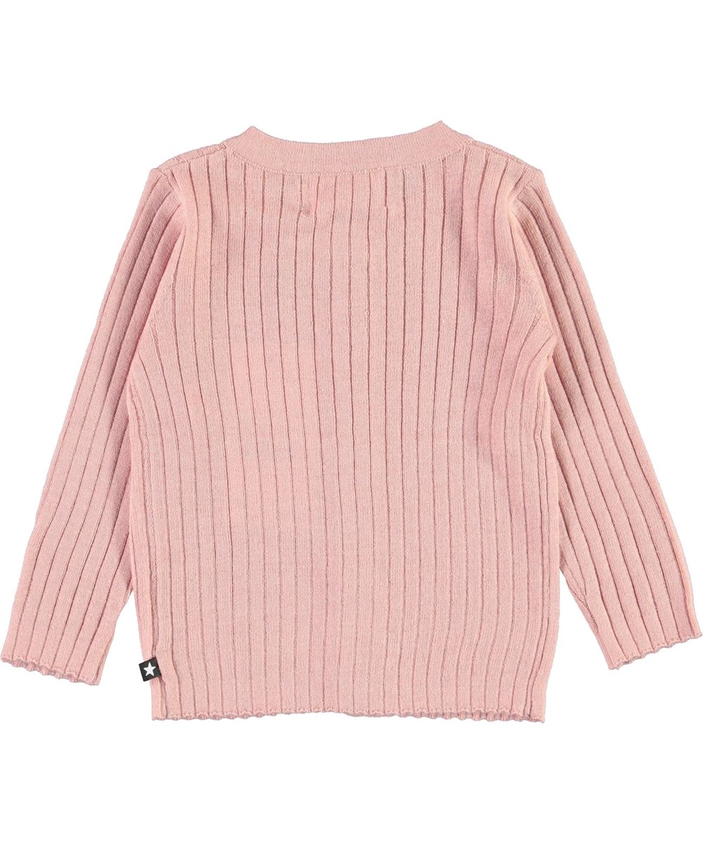 Georgette - Rosequartz - Rose baby knit cardigan