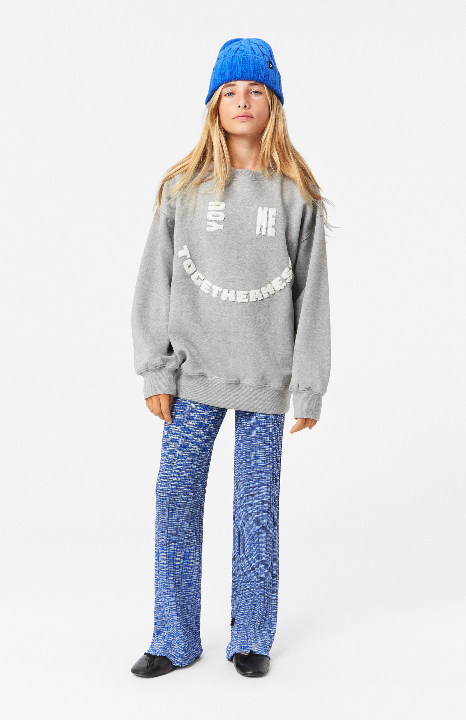 Mar - Grey Melange - Grey marl sweatshirt made from organic
