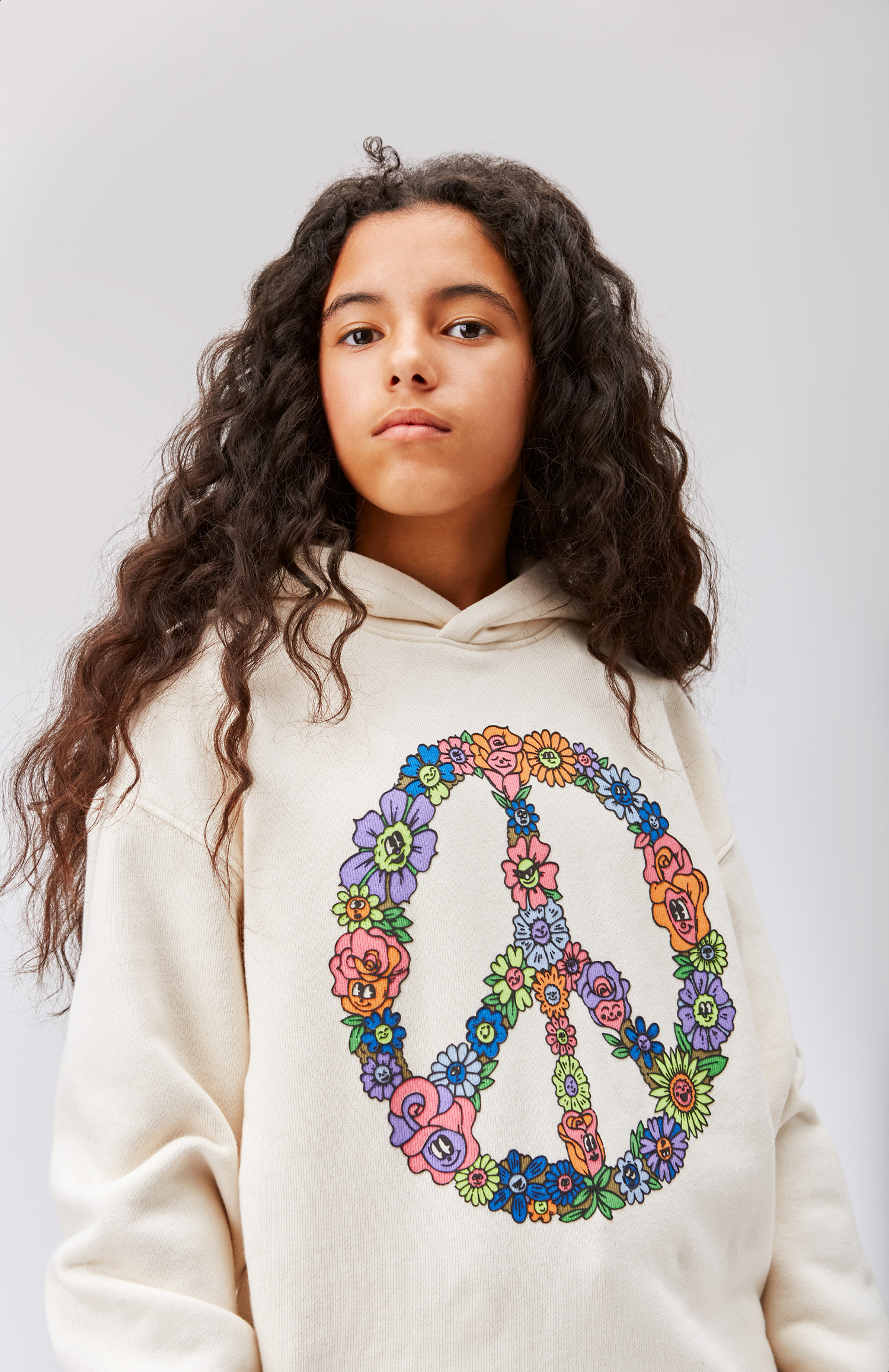 Matt - Peace And Flora - Hoodie with peace and floral print