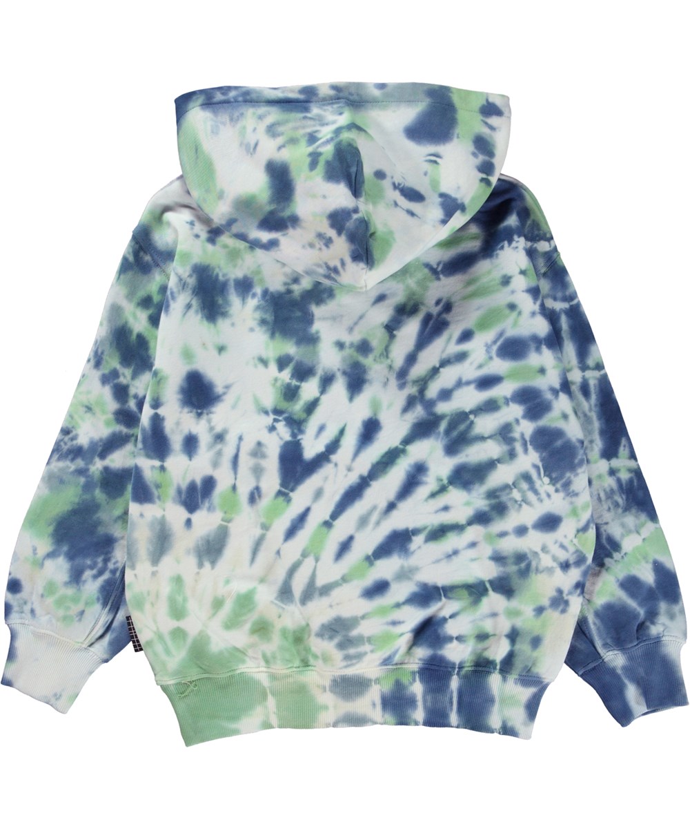 Maxx - Blue Green Dye - Hoodie with blue and green tie-dye