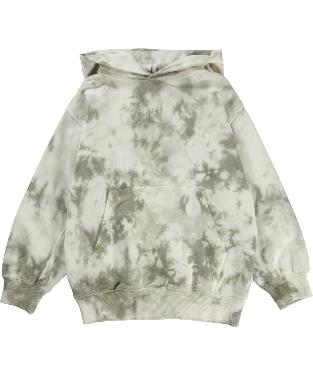 Maxx - Multi Dye - Hoodie with beige and green tie-dye