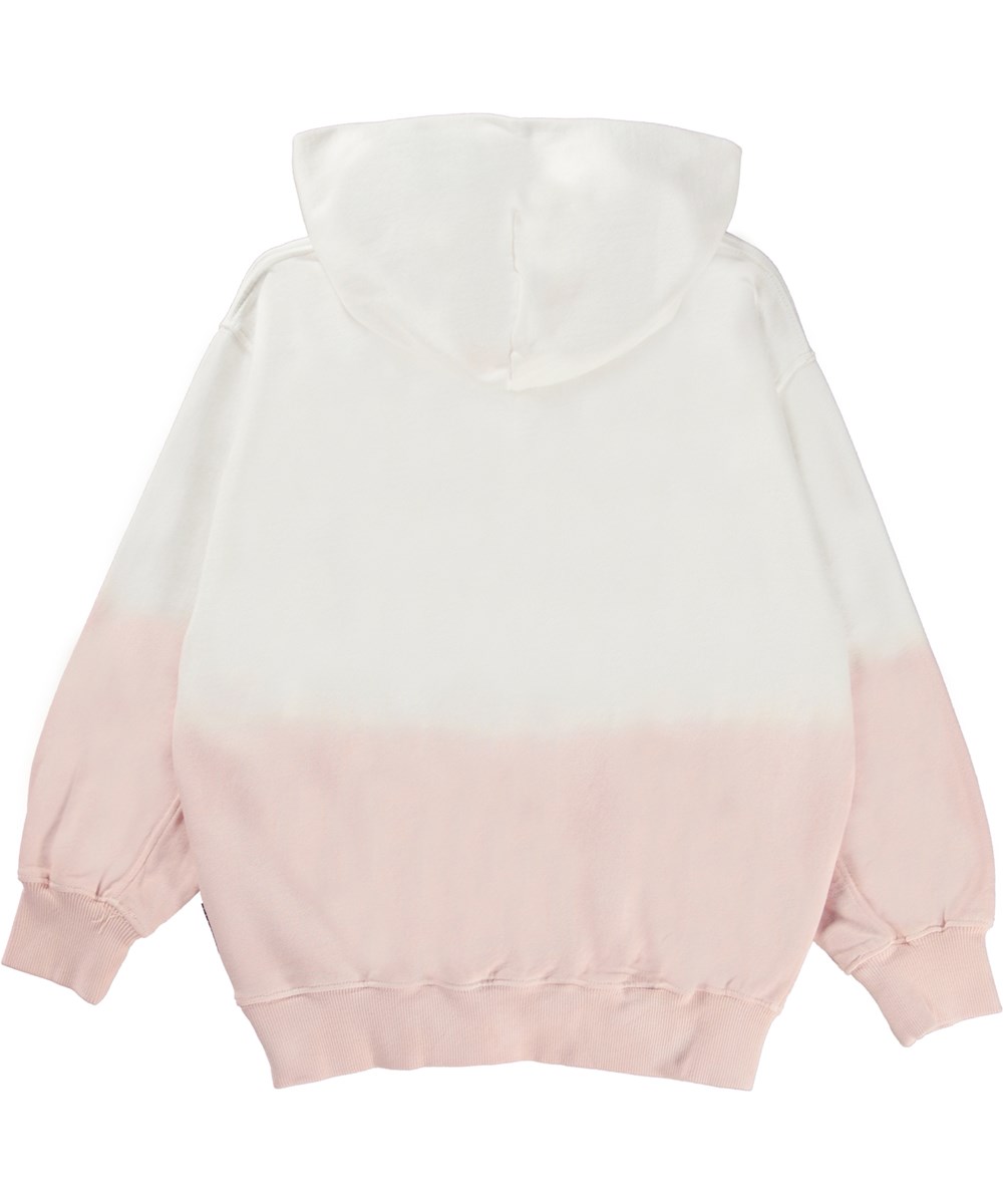 Maxx - Powder - Organic hoodie in white and pink