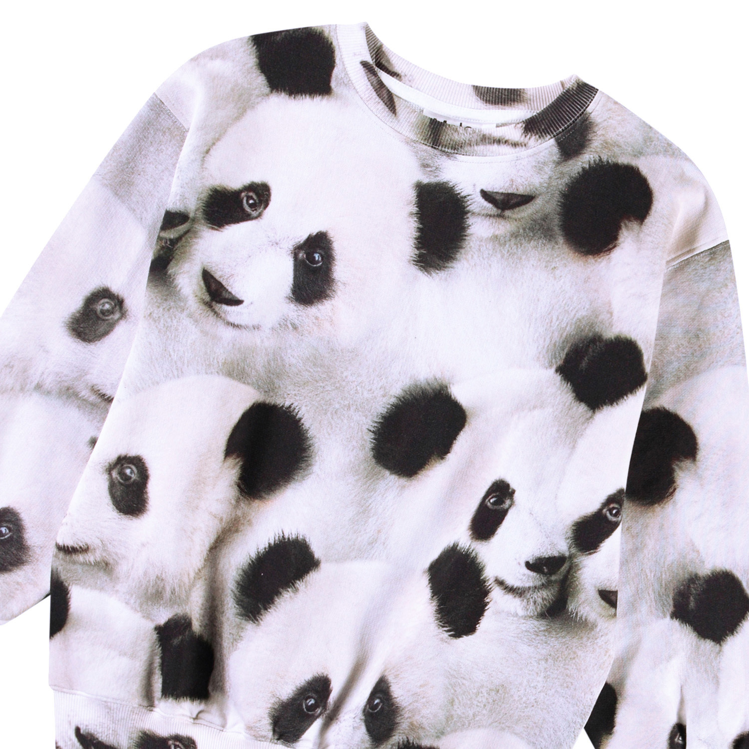 Monti - Giant Panda - Black and white sweatshirt with print