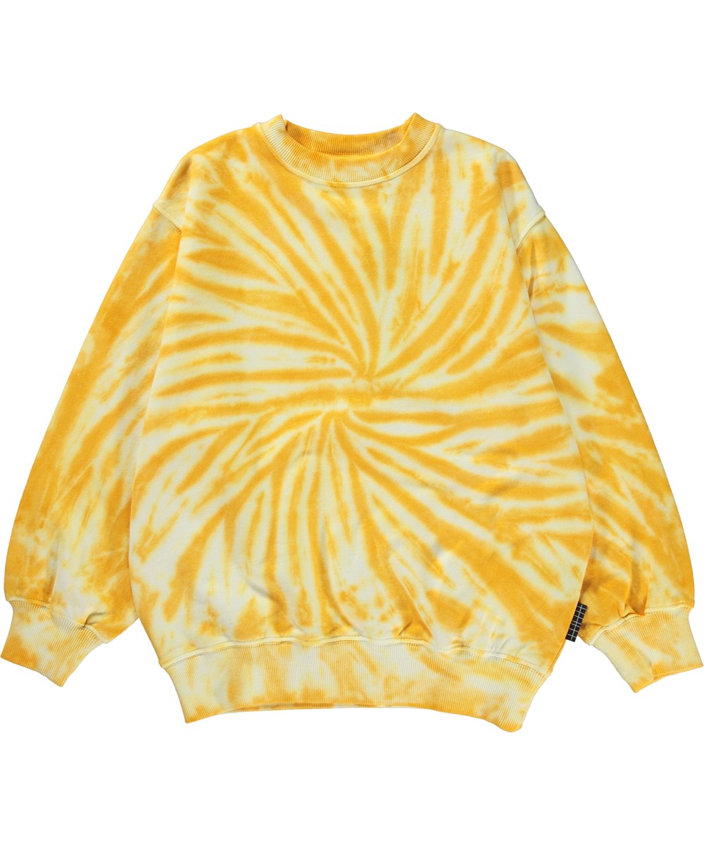 Monti - Sunny Tie Dye - Unisex sweatshirt in yellow tie-dye