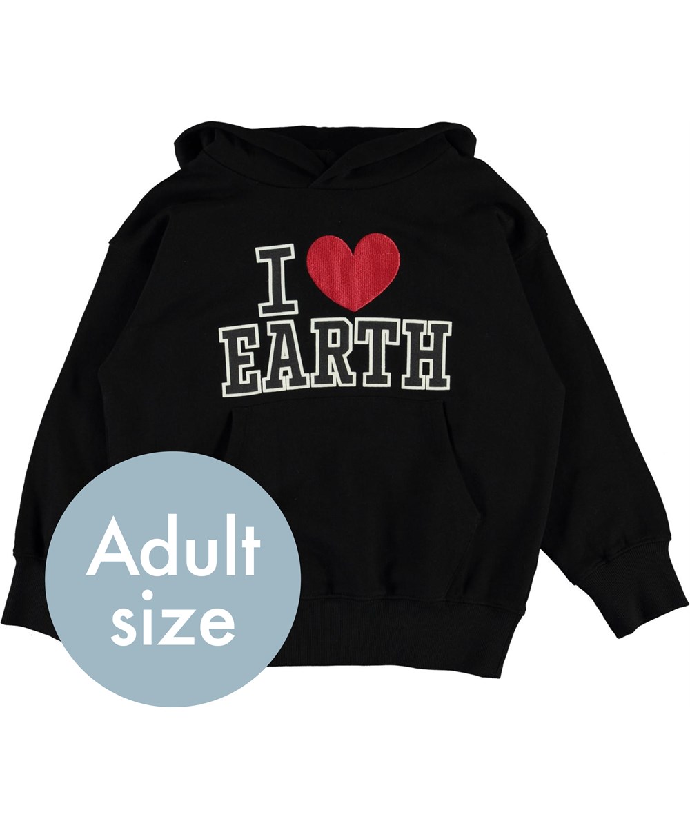 Moz - Black - I love earth hoodie