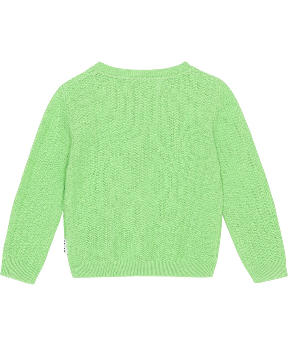 Blake - Grass Green - Grüne Strickjacke für die Kleinen aus weicher Öko-Baumwolle