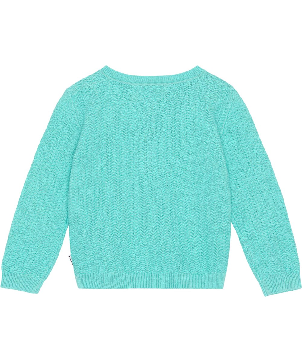 Blake - Pacific - Türkisblauer Strick-Cardigan für die Kleinen aus weicher Öko-Baumwolle