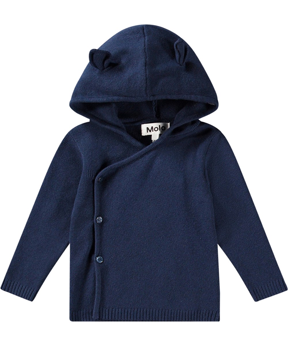 Bobby - Oceanic - Dunkelblauer Hoodie mit Teddybären-Ohren für die Kleinen.