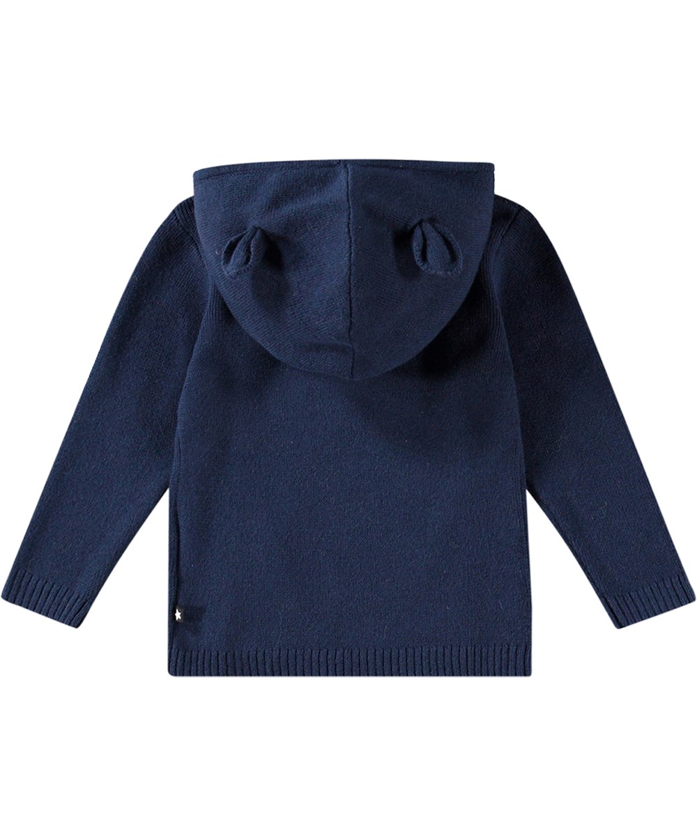 Bobby - Oceanic - Dunkelblauer Hoodie mit Teddybären-Ohren für die Kleinen.