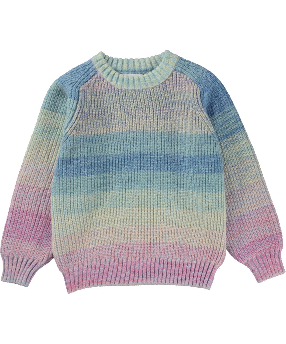 Bosse - Space Dye - Pastellfarbener Strickpullover aus Baumwoll/Woll-Mischung