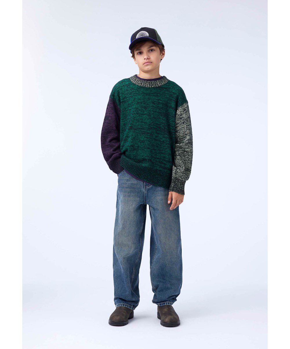 Brian - Mix Colour - Bunt melierter Strickpullover aus einer Baumwollmischung.