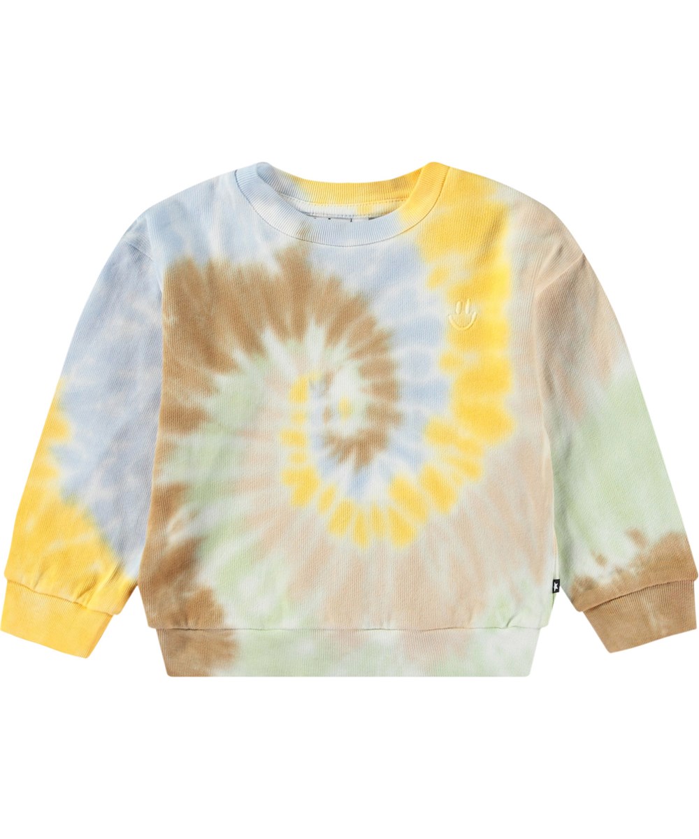 Dear - Tie Dye Swirl - Tie-Dye-Sweatshirt für Babys aus Öko-Baumwolle.